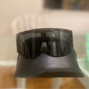 Authentic Versace Medusa Icon Icon Shield Sunglasses; 3 Interchangeable Lenses